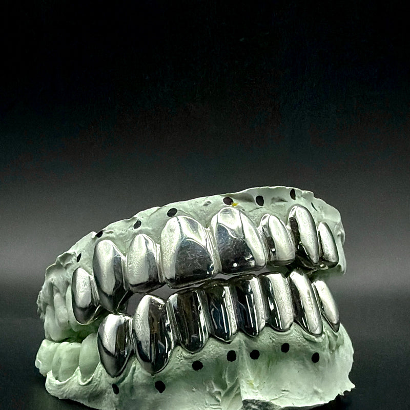 SOLID .925 STERLING SILVER GRILLZ 8/8