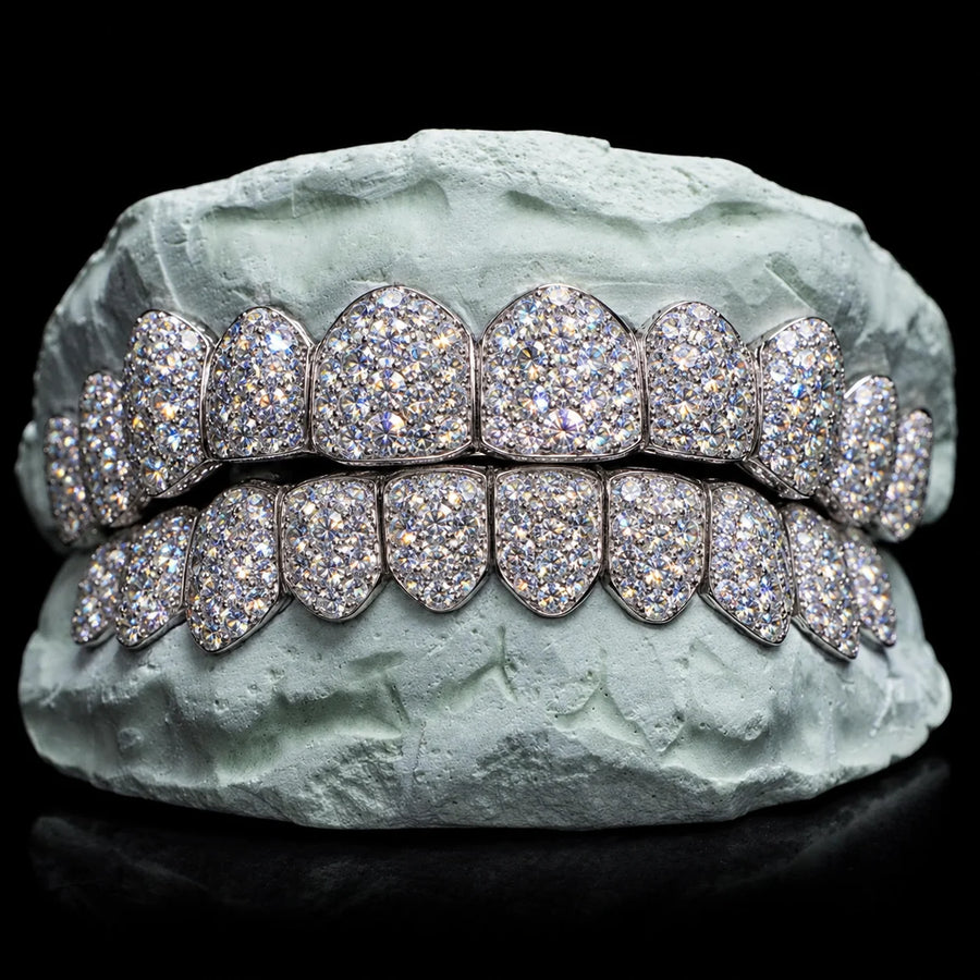 925 silver moissanite grillz full set